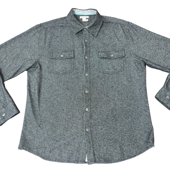 Carbon 2 Cobalt Black Denim Long Sleeve Button Up Shirt Jacket Men's Size Medium - Picture 2 of 15